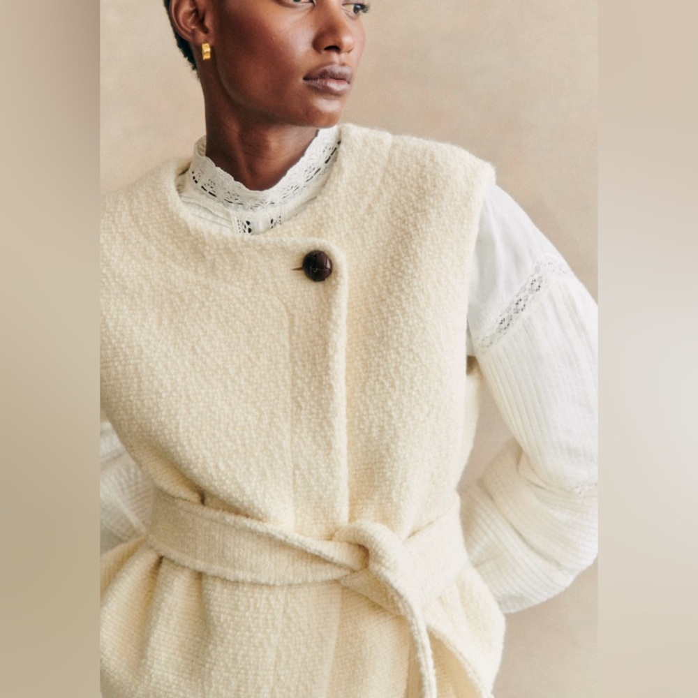 Sezane Cream Vest - Picture 3 of 10